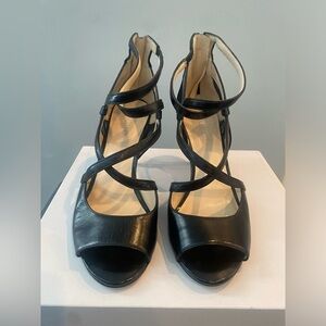 Nine West Black Strappy Women's Heels. Size 8